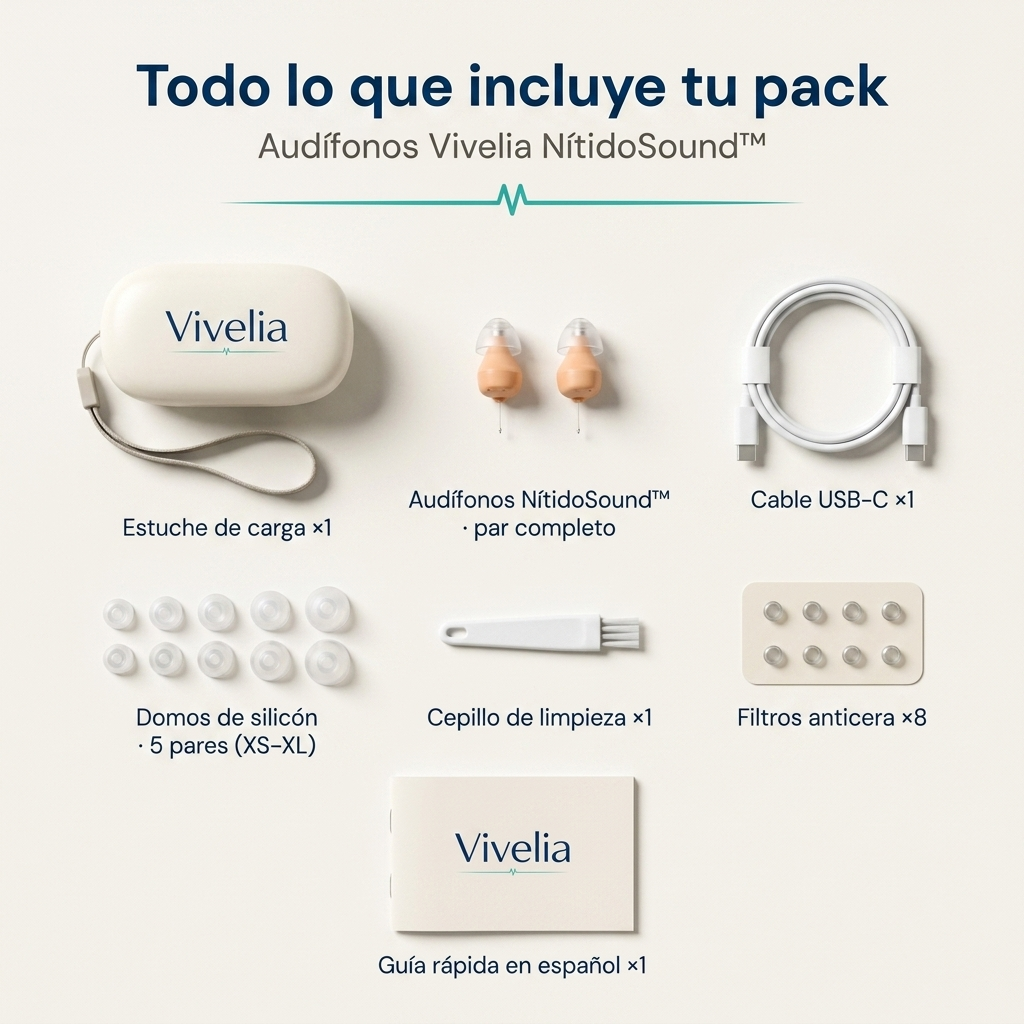 Audífonos Vivelia NítidoSound™ — Recargables e Invisibles