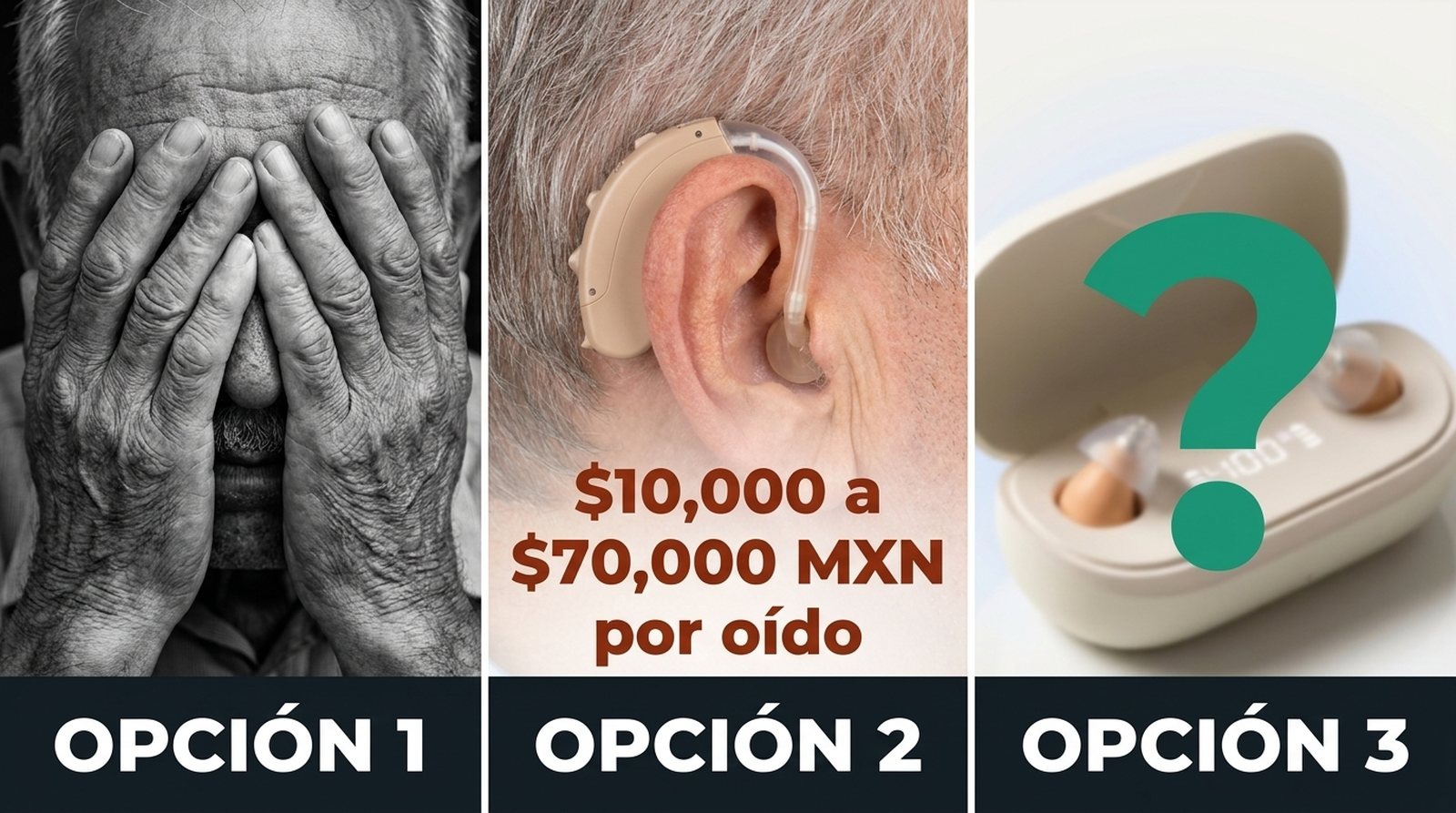 Las tres opciones ante la pérdida auditiva